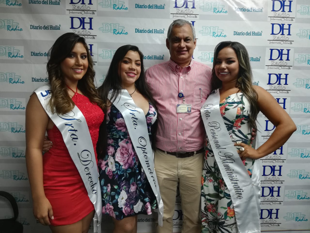 Laura Valentina Leal, Yessica Lorena Martínez, Carlos Alberto Ramírez, vicerrector Seccional UAN – Neiva y Karent Ximena Lozada.